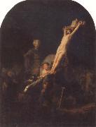 REMBRANDT Harmenszoon van Rijn The Raising of the Cross France oil painting artist